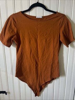 Rust Orange Short Sleeve Bodysuit